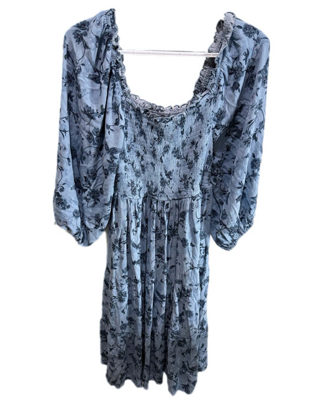Torrid Blue Floral Cottage Core Pioneer Dress